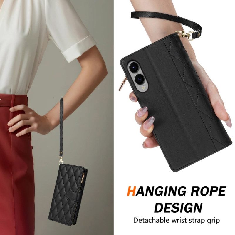 Folio-hoesje Samsung Galaxy S25 5g Edge Telefoonhoesje Gewatteerde Portemonnee