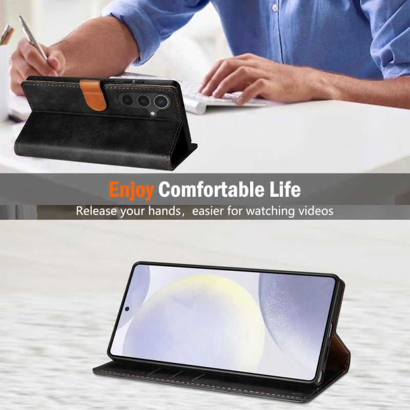 Folio-hoesje Samsung Galaxy S25 5g Edge Telefoonhoesje N.bekus Vintage Stijl