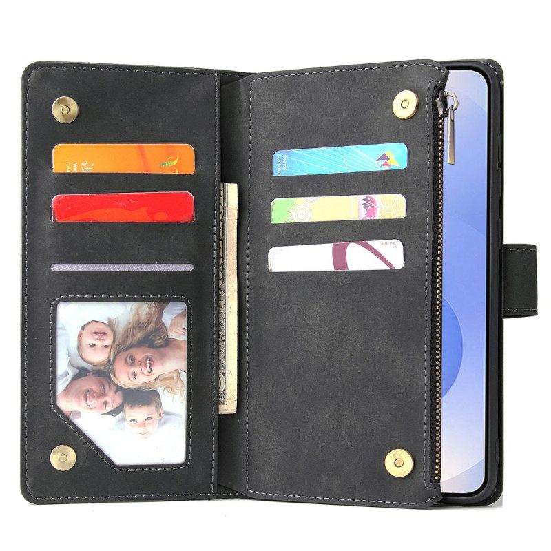 Folio-hoesje Samsung Galaxy S25 5g Edge Telefoonhoesje Portemonnee Met Suède-effect