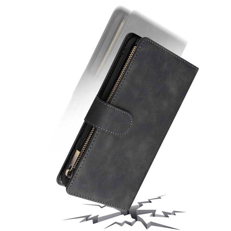 Folio-hoesje Samsung Galaxy S25 5g Edge Telefoonhoesje Portemonnee Met Suède-effect