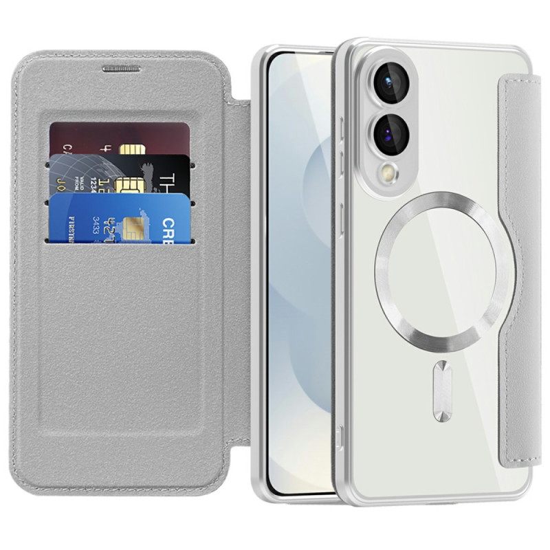 Folio-hoesje Voor Samsung Galaxy S25 5g Edge Gewatteerd Magsafe-compatibel