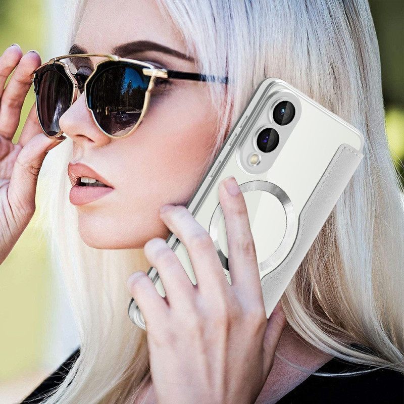 Folio-hoesje Voor Samsung Galaxy S25 5g Edge Gewatteerd Magsafe-compatibel