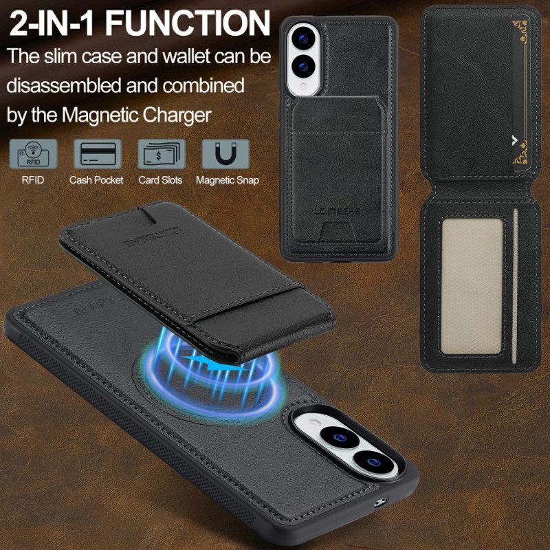 Hoesje Samsung Galaxy S25 5g Edge Afneembare Magnetische Kaarthouder Bescherming Hoesje