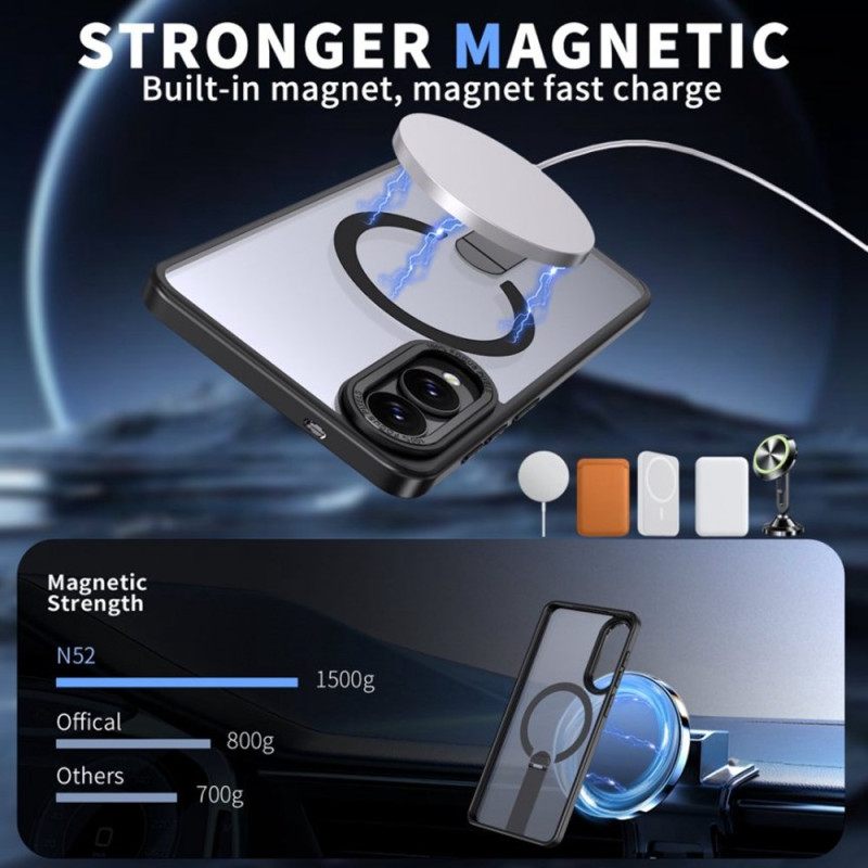 Hoesje Samsung Galaxy S25 5g Edge Compatibel Met Magsafe Met Geïntegreerde Standaard Bescherming Hoesje