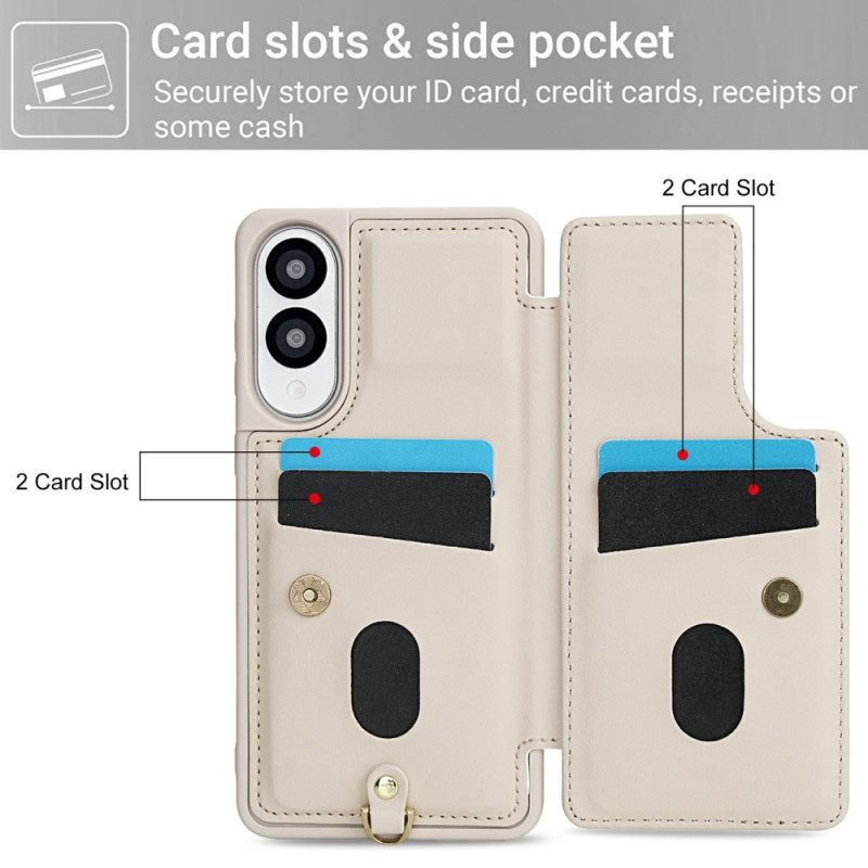 Hoesje Samsung Galaxy S25 5g Edge Kaarthouder Met Bloemenmotief Bescherming Hoesje