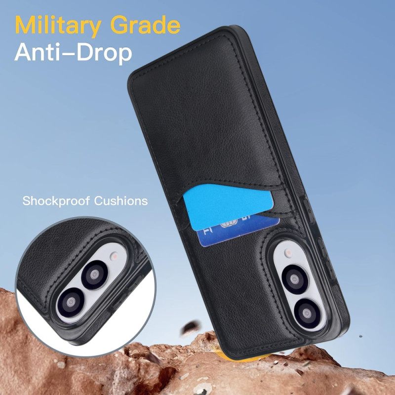 Hoesje Samsung Galaxy S25 5g Edge Leerlook Met Kaart Houder