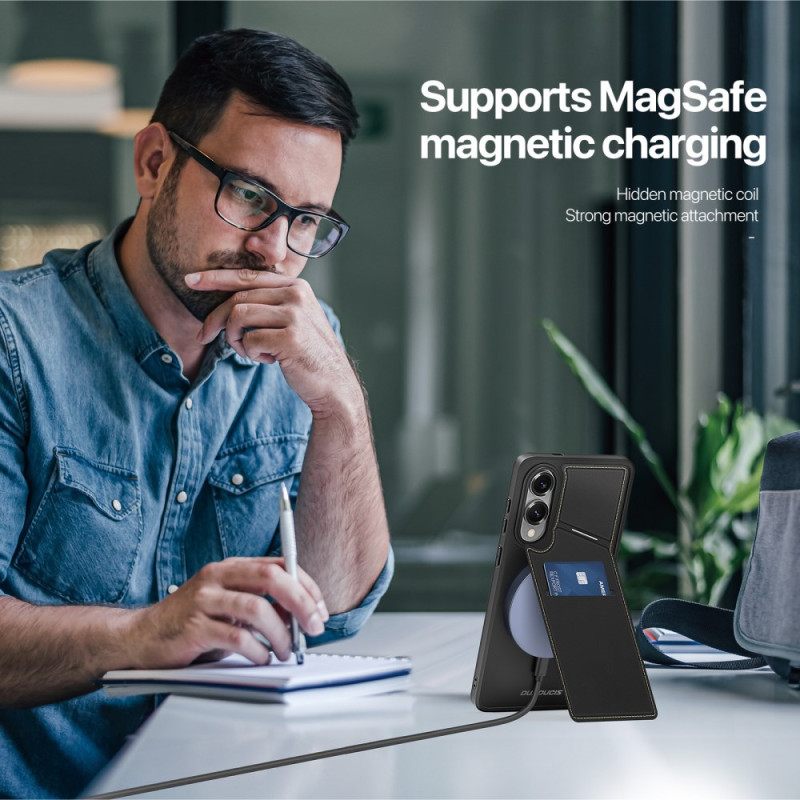 Hoesje Samsung Galaxy S25 5g Edge Magnetisch Met Kaarthouder Bescherming Hoesje