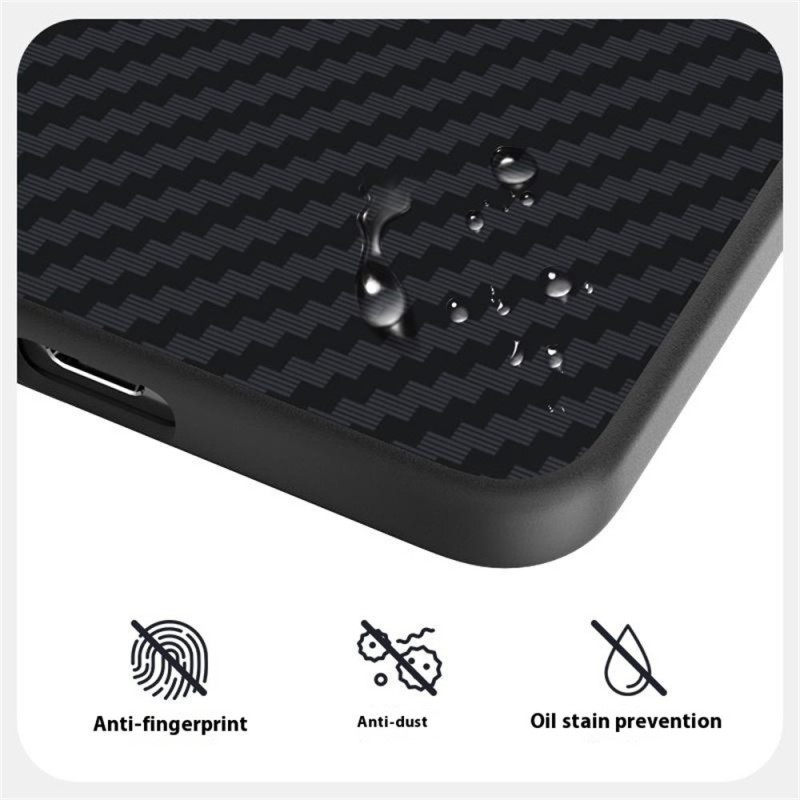 Hoesje Samsung Galaxy S25 5g Edge Magsafe-compatibel Koolstofvezel Abeel Bescherming Hoesje