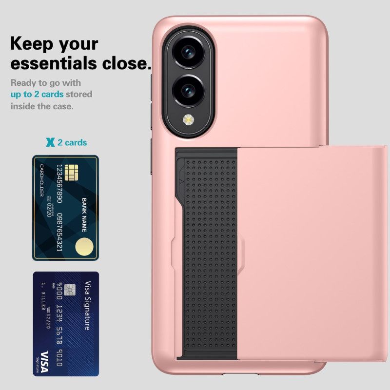 Hoesje Samsung Galaxy S25 5g Edge Schuifbare Kaarthouder Bescherming Hoesje