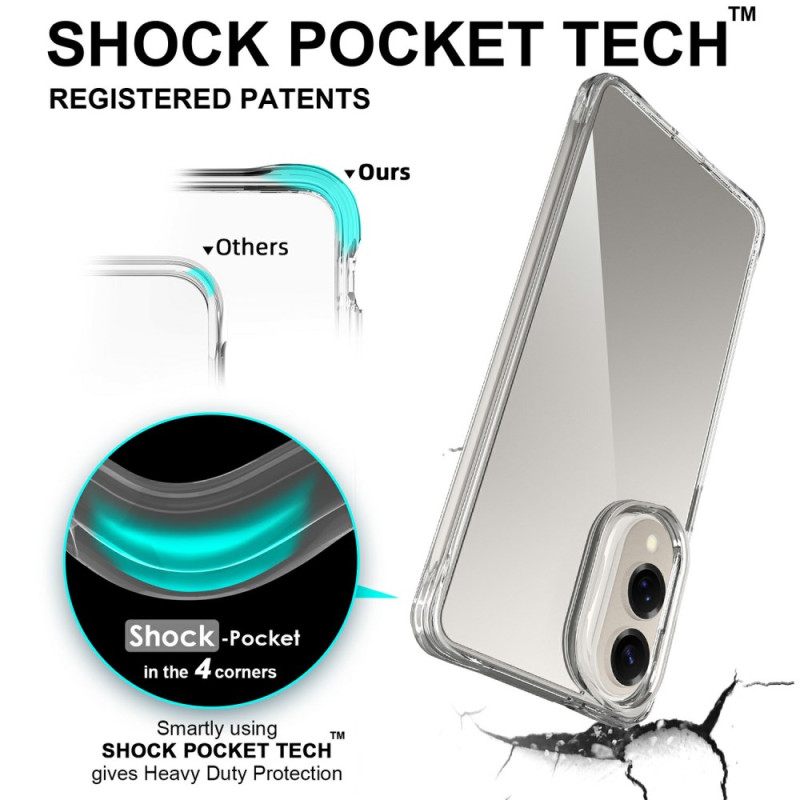 Hoesje Samsung Galaxy S25 5g Edge Versterkt Transparant Bescherming Hoesje