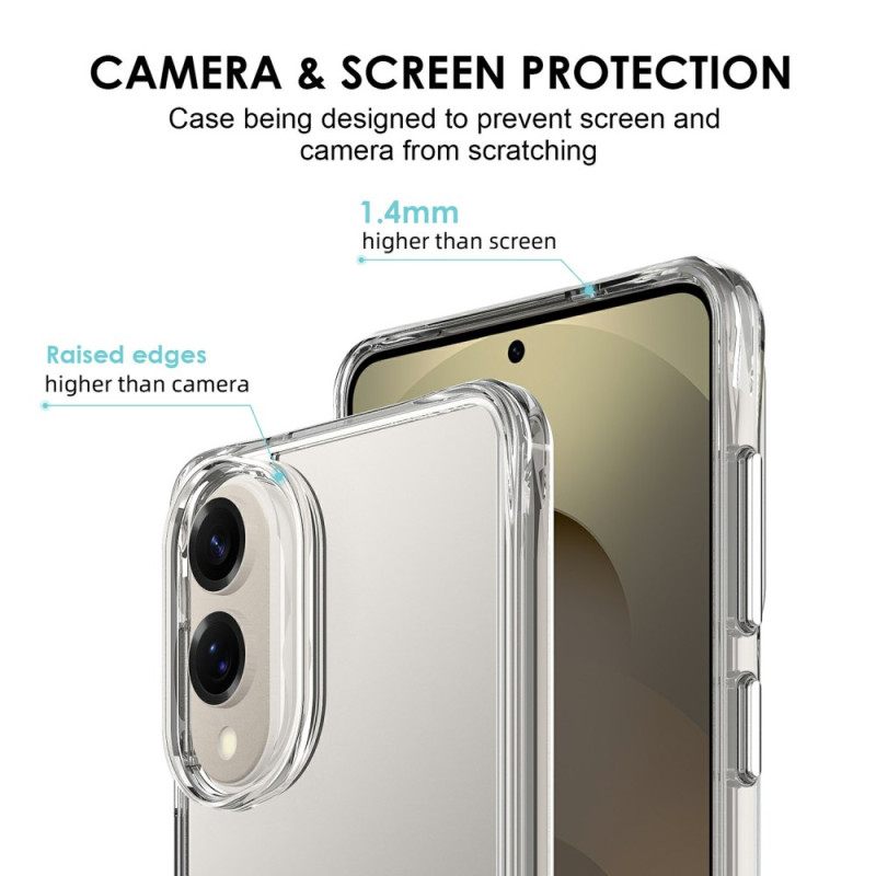 Hoesje Samsung Galaxy S25 5g Edge Versterkt Transparant Bescherming Hoesje