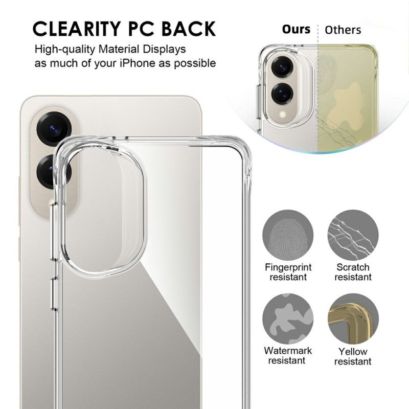 Hoesje Samsung Galaxy S25 5g Edge Versterkt Transparant Bescherming Hoesje