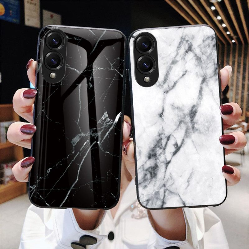 Hoesje Voor Samsung Galaxy S25 5g Edge Gehard Marmerglas