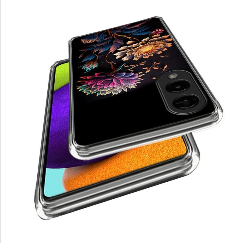 Hoesje Voor Samsung Galaxy S25 5g Edge Kleurrijke Paardenbloemen