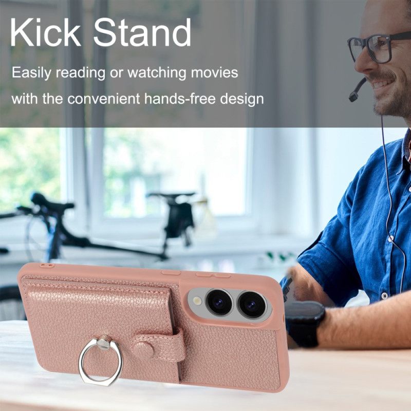 Hoesje Voor Samsung Galaxy S25 5g Edge Ringhouder En Kaarthouder