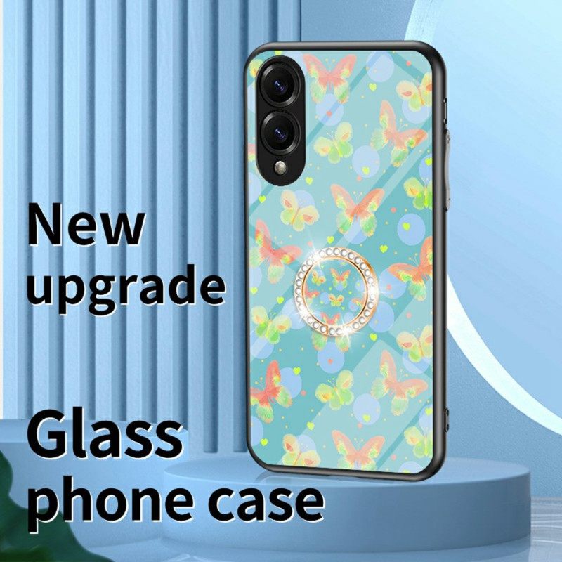 Hoesje Voor Samsung Galaxy S25 5g Edge Vlinder Van Gehard Glas