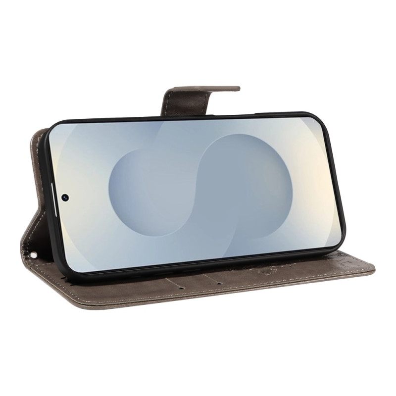 Leren Hoesje Samsung Galaxy S25 5g Edge Boom En Kat Bescherming Hoesje