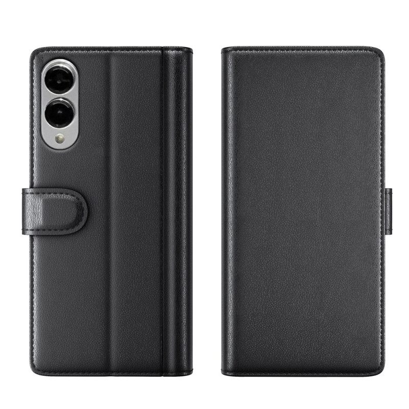 Leren Hoesje Samsung Galaxy S25 5g Edge Echt Leer