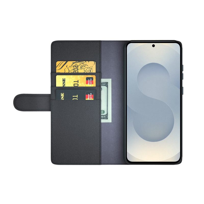 Leren Hoesje Samsung Galaxy S25 5g Edge Echt Leer