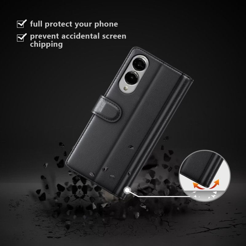 Leren Hoesje Samsung Galaxy S25 5g Edge Echt Leer