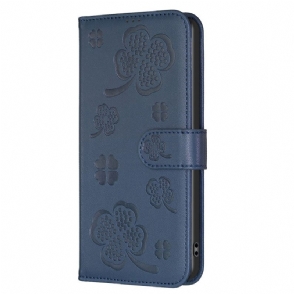 Leren Hoesje Samsung Galaxy S25 5g Edge Klaverpatroon