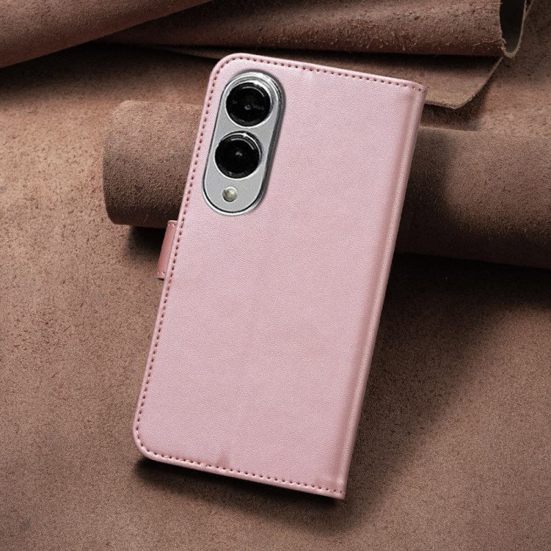 Leren Hoesje Samsung Galaxy S25 5g Edge Klaverpatroon