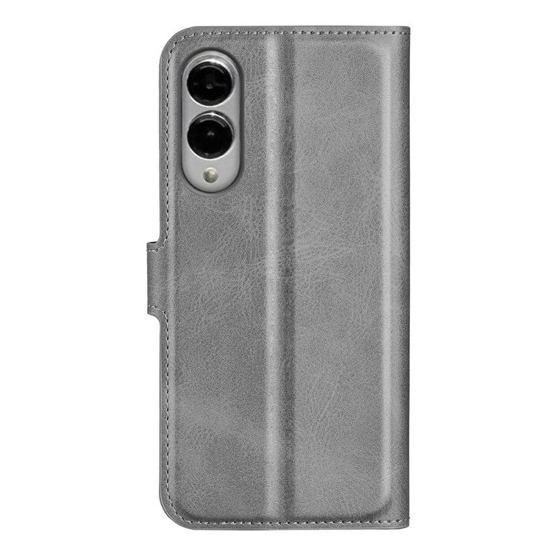 Leren Hoesje Samsung Galaxy S25 5g Edge Lederstijl Bescherming Hoesje