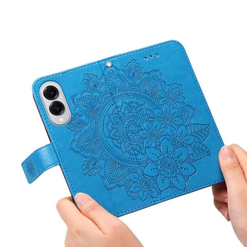 Leren Hoesje Samsung Galaxy S25 5g Edge Mandala-print Bescherming Hoesje