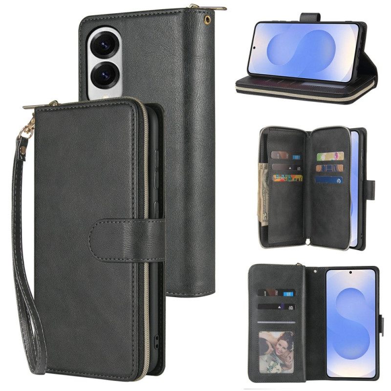 Leren Hoesje Samsung Galaxy S25 5g Edge Portemonnee En Etui Bescherming Hoesje