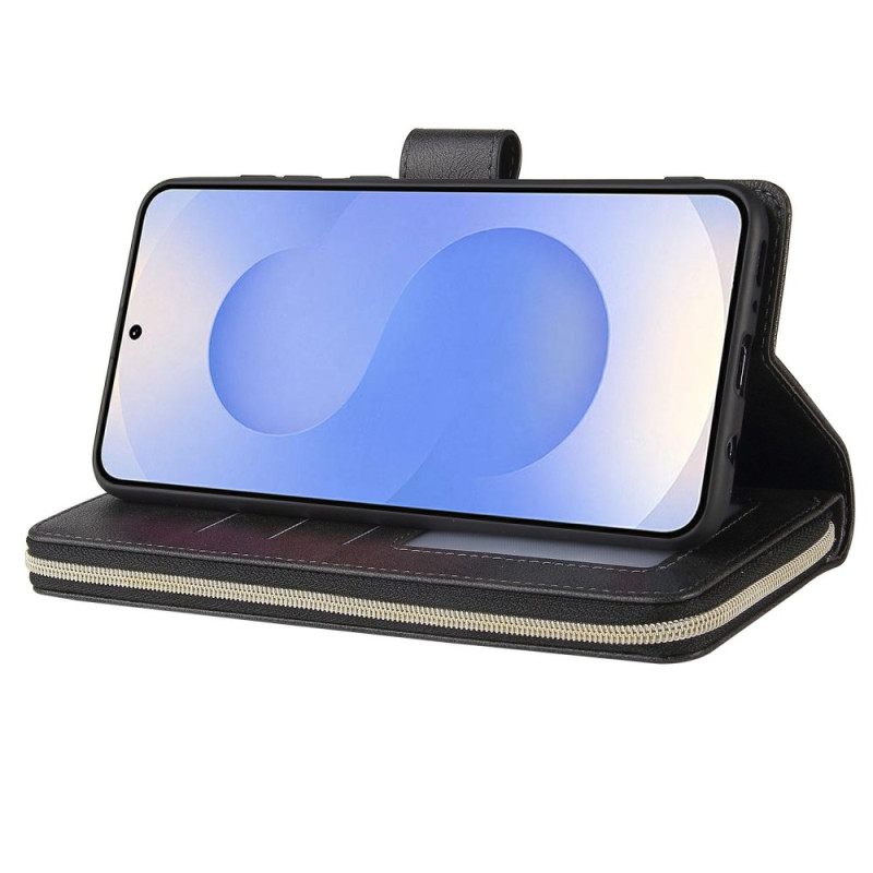 Leren Hoesje Samsung Galaxy S25 5g Edge Portemonnee En Etui Bescherming Hoesje