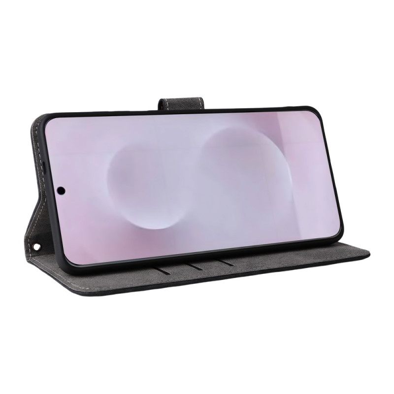 Leren Hoesje Samsung Galaxy S25 5g Edge Rfid-functie Met Bandje