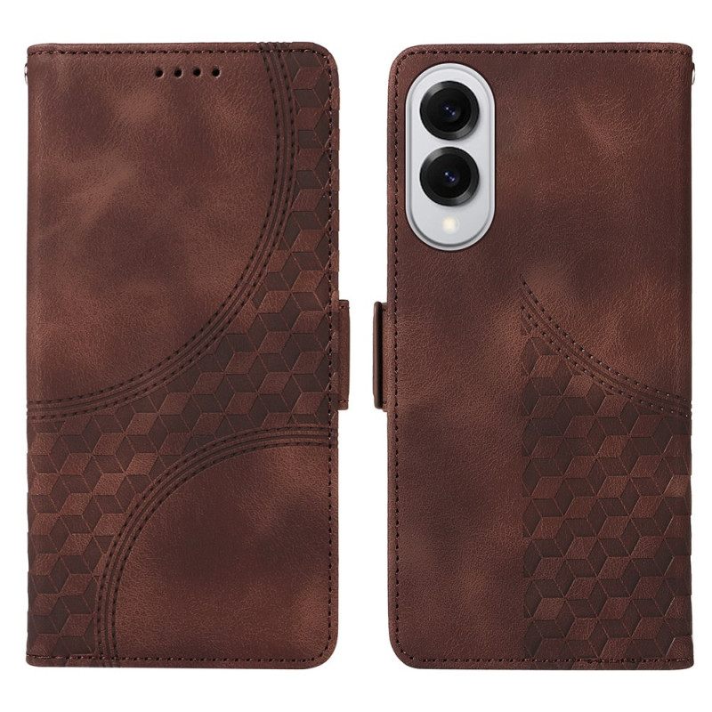 Leren Hoesje Samsung Galaxy S25 5g Edge Sterrendesign Bescherming Hoesje