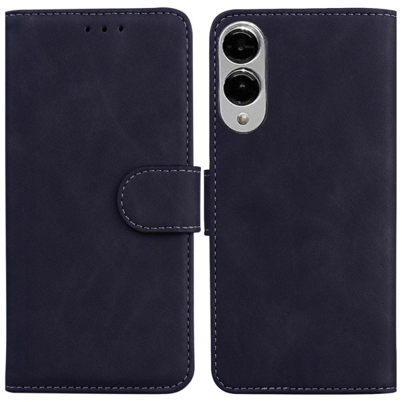 Leren Hoesje Samsung Galaxy S25 5g Edge Suède-stijl