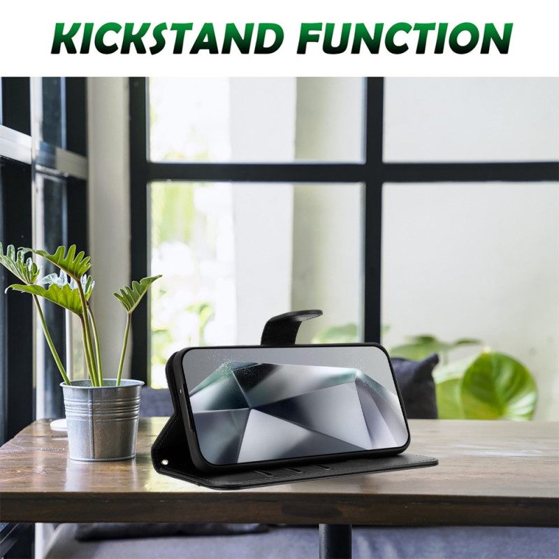 Leren Hoesje Voor Samsung Galaxy S25 5g Edge Bandontwerp