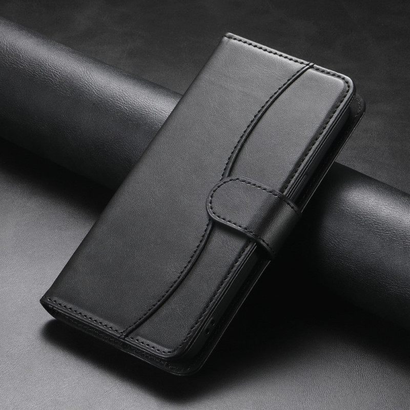 Leren Hoesje Voor Samsung Galaxy S25 5g Edge Bandontwerp