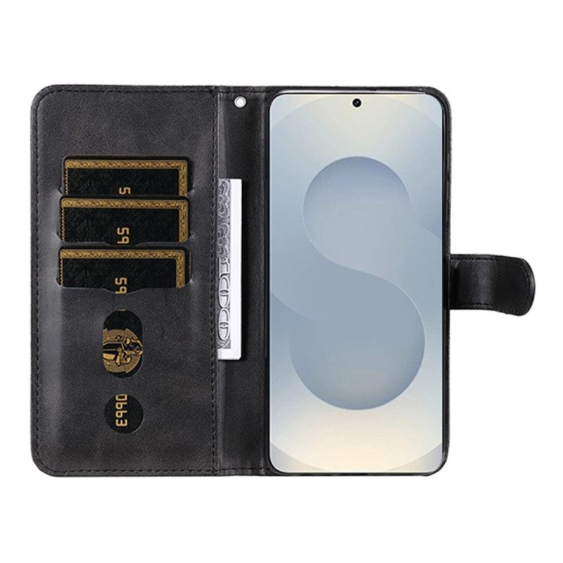 Leren Hoesje Voor Samsung Galaxy S25 5g Edge Etui Met Rits