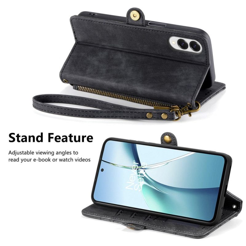 Leren Hoesje Voor Samsung Galaxy S25 5g Edge Geometrisch Patroon En Sleutelkoord