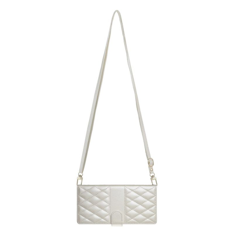 Leren Hoesje Voor Samsung Galaxy S25 5g Edge Gewatteerd Met Bandje En Schouderband