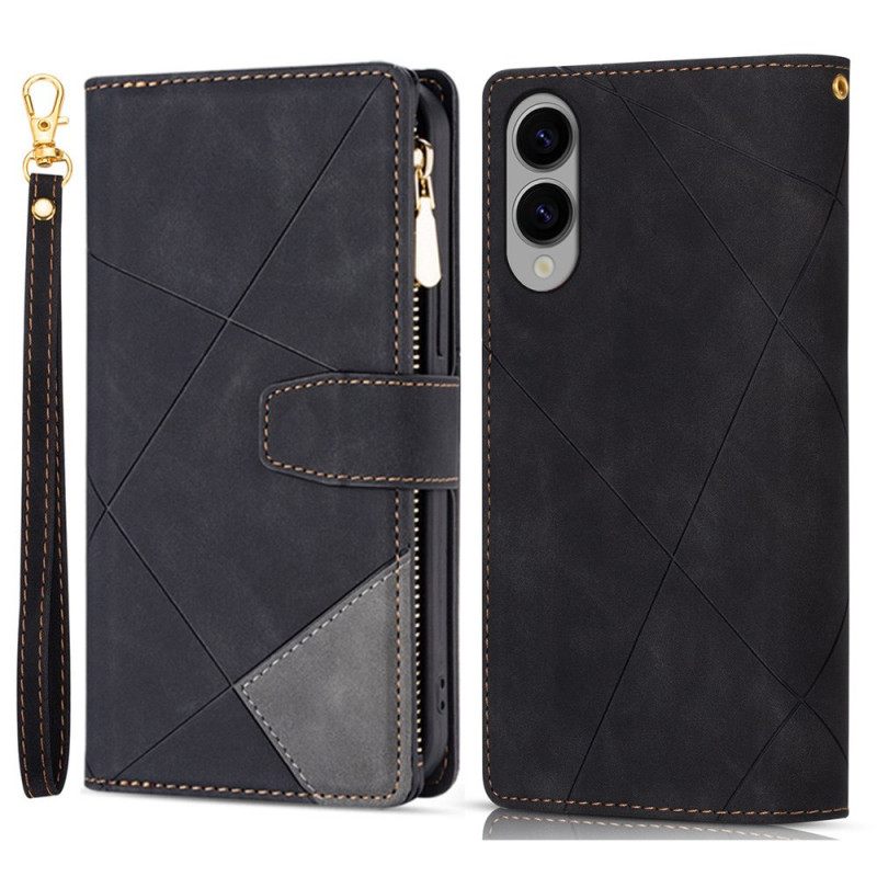 Leren Hoesje Voor Samsung Galaxy S25 5g Edge Portemonnee Met Diamantpatroon