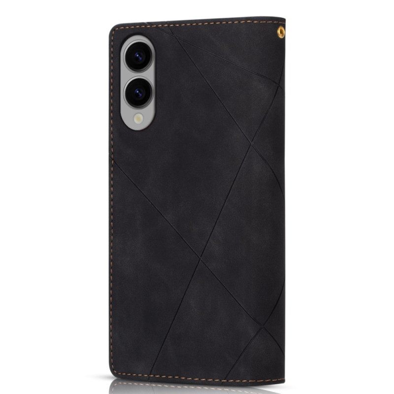 Leren Hoesje Voor Samsung Galaxy S25 5g Edge Portemonnee Met Diamantpatroon