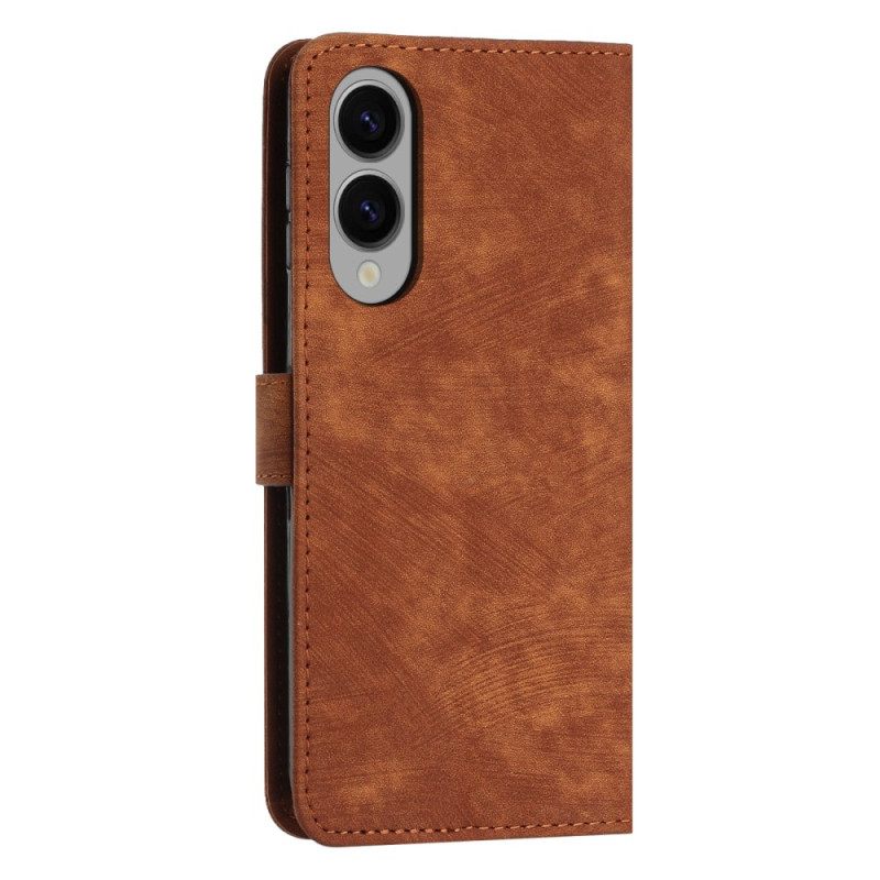 Leren Hoesje Voor Samsung Galaxy S25 5g Edge Retro Design