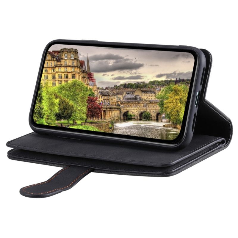 Leren Hoesje Voor Samsung Galaxy S25 5g Edge Rits Portemonnee