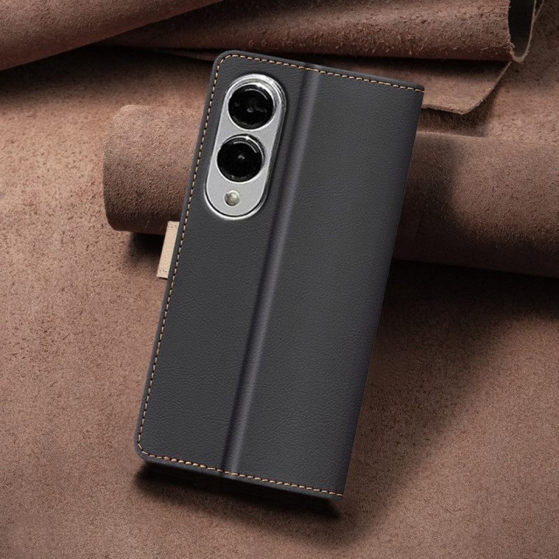 Leren Hoesje Voor Samsung Galaxy S25 5g Edge Tweekleurige Binfen Color