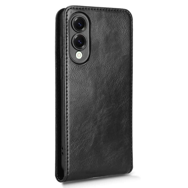 Leren Hoesje Voor Samsung Galaxy S25 5g Edge Verticaal Design