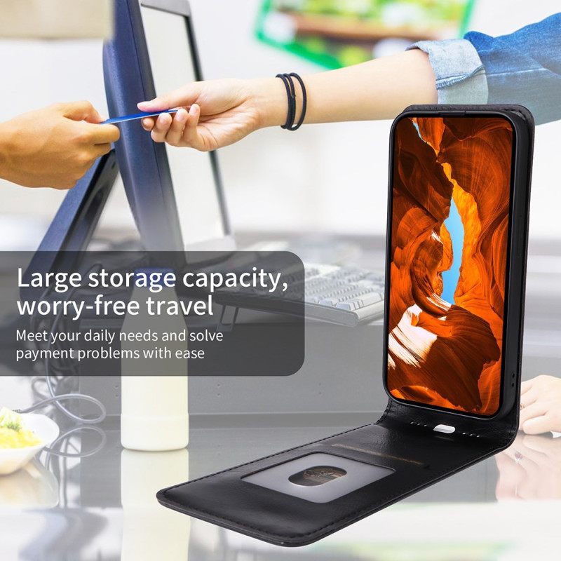 Leren Hoesje Voor Samsung Galaxy S25 5g Edge Verticaal Design