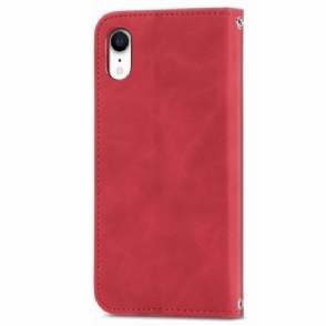 Folio-hoesje voor iPhone XR Anti-fall Zakelijk Retro