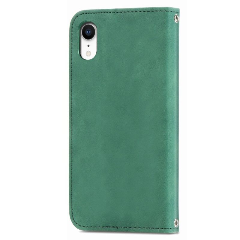 Folio-hoesje voor iPhone XR Anti-fall Zakelijk Retro
