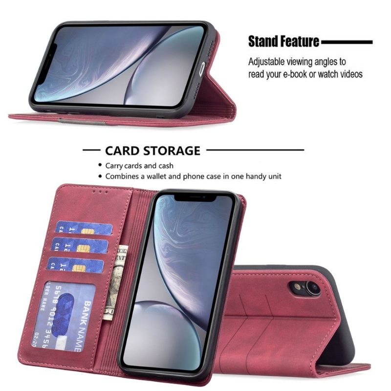 Folio-hoesje voor iPhone XR Binfen Color Flip Faux Leather