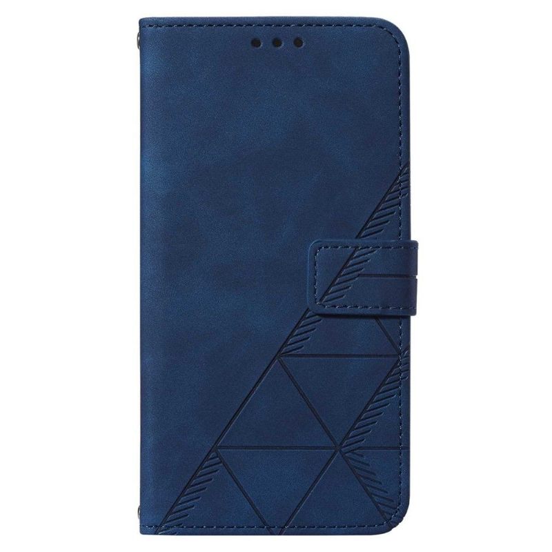 Folio-hoesje voor iPhone XR Geometrisch Ontwerp Leereffect