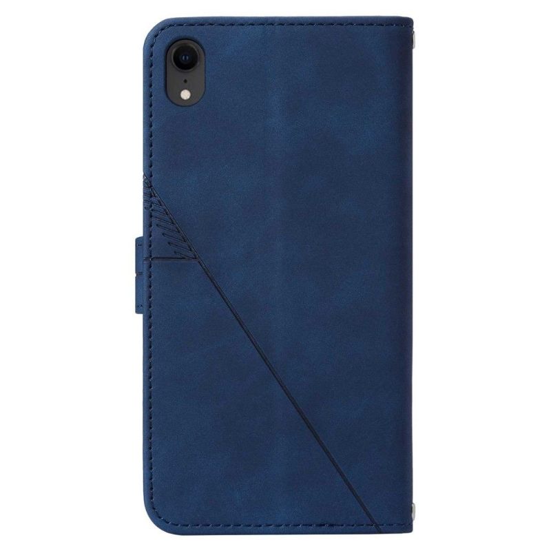 Folio-hoesje voor iPhone XR Geometrisch Ontwerp Leereffect